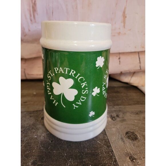 Ceramic‎ cup mug green Happy St Patrick's Day clover Decor figure - Picture 2 of 6